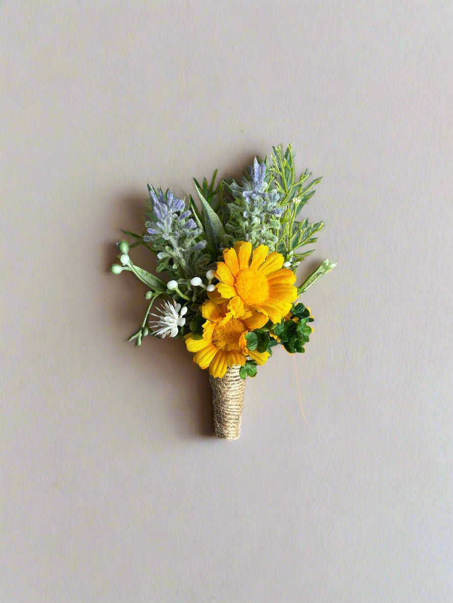 Artificial flowers Sonder Wedding Buttonholes (daisy mix) - Sonder + Stone Boutique