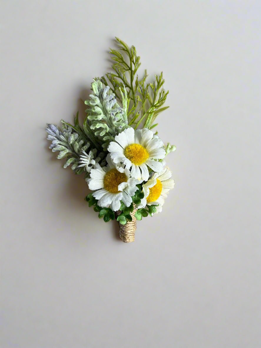 Artificial flowers Sonder Wedding Buttonholes (daisy mix) - Sonder + Stone Boutique