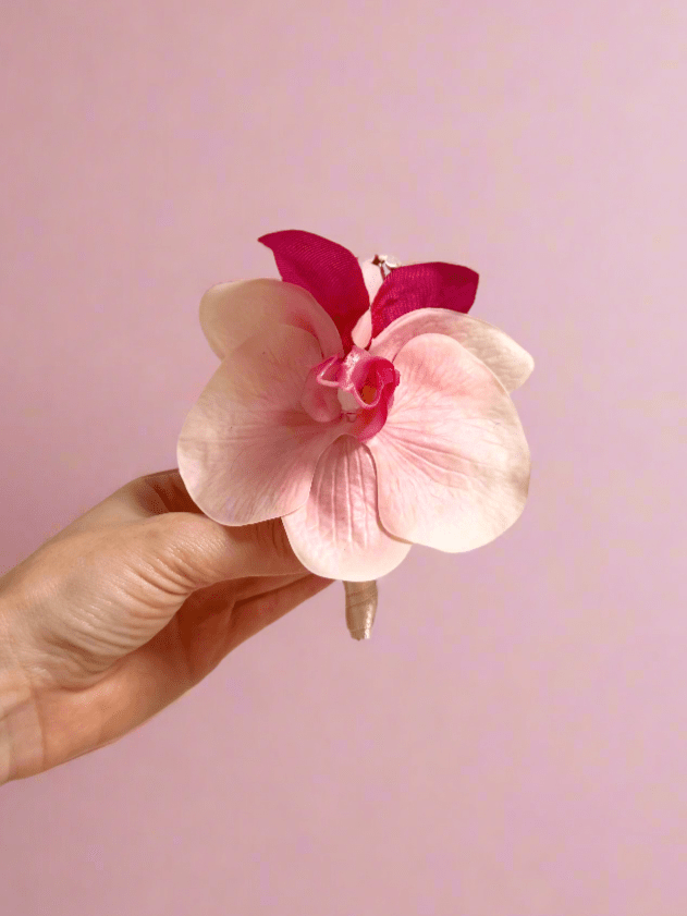 Sonder Wedding Buttonholes (pink orchid) - Premium Artificial Wedding Flowers by Sonder + Stone Boutique
