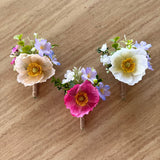Sonder Wedding Buttonholes (poppy mix) - Premium Artificial Wedding Flowers by Sonder + Stone Boutique