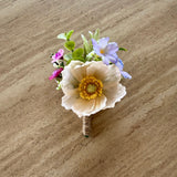 Sonder Wedding Buttonholes (poppy mix) - Premium Artificial Wedding Flowers by Sonder + Stone Boutique