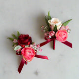 Sonder Wedding Buttonholes (red + pink)