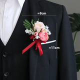 Sonder Wedding Buttonholes (red + pink)