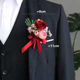 Sonder Wedding Buttonholes (red + pink)