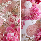 Romantic Pinks + White Flower Display