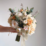 Wedding Bouquet - Champagne + Peach