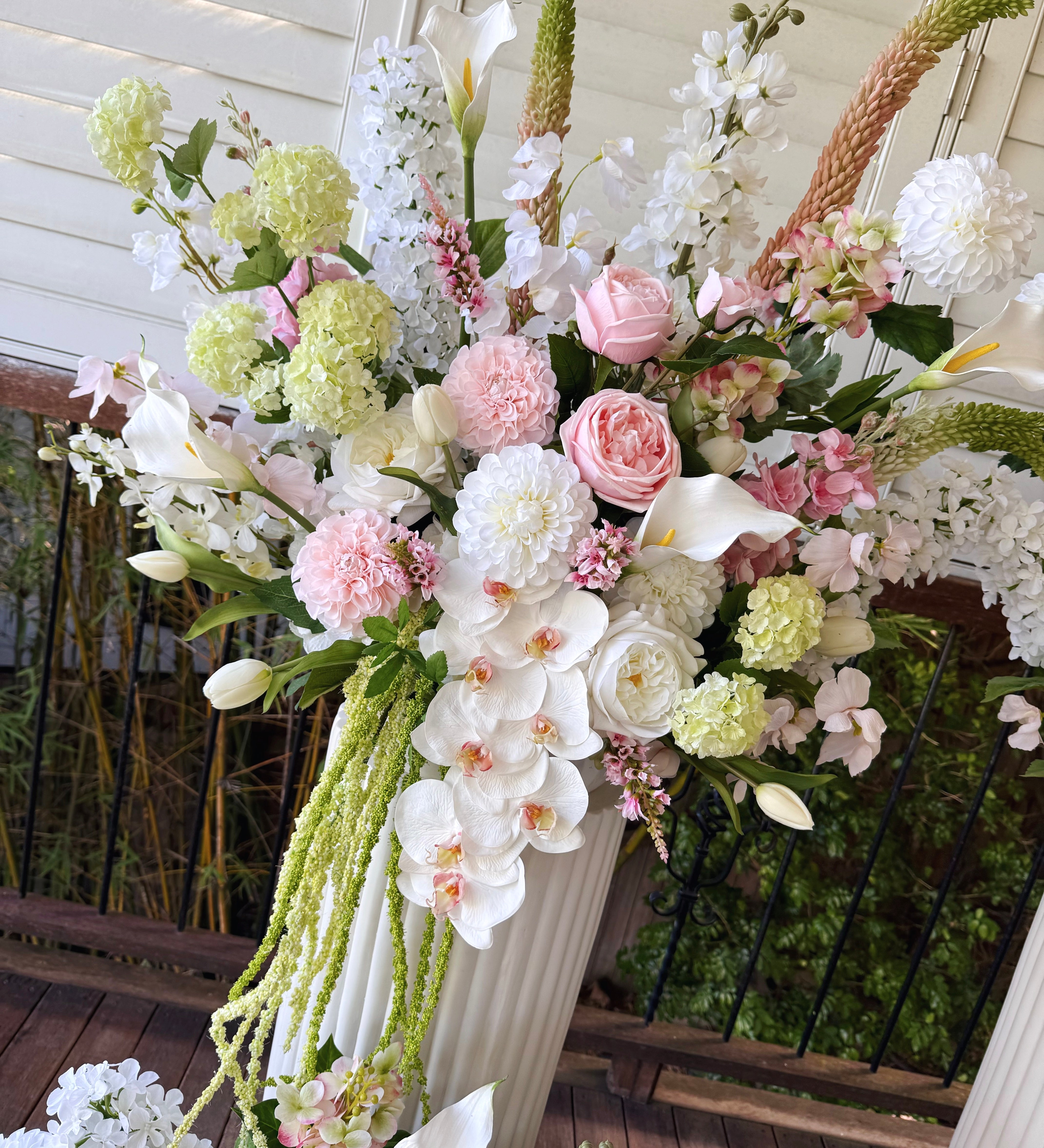 Sonder Wedding Arrangement - Strawberry Matcha (calla lilies)