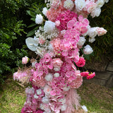 Romantic Pinks + White Flower Display