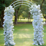 Classic White Rose + Babys Breath Flower Display