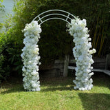 Classic White Rose + Babys Breath Flower Display