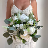 Wedding Bouquet - White Rose + Greenery