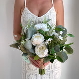 Wedding Bouquet - White Rose + Greenery