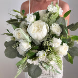 Wedding Bouquet - White Rose + Greenery