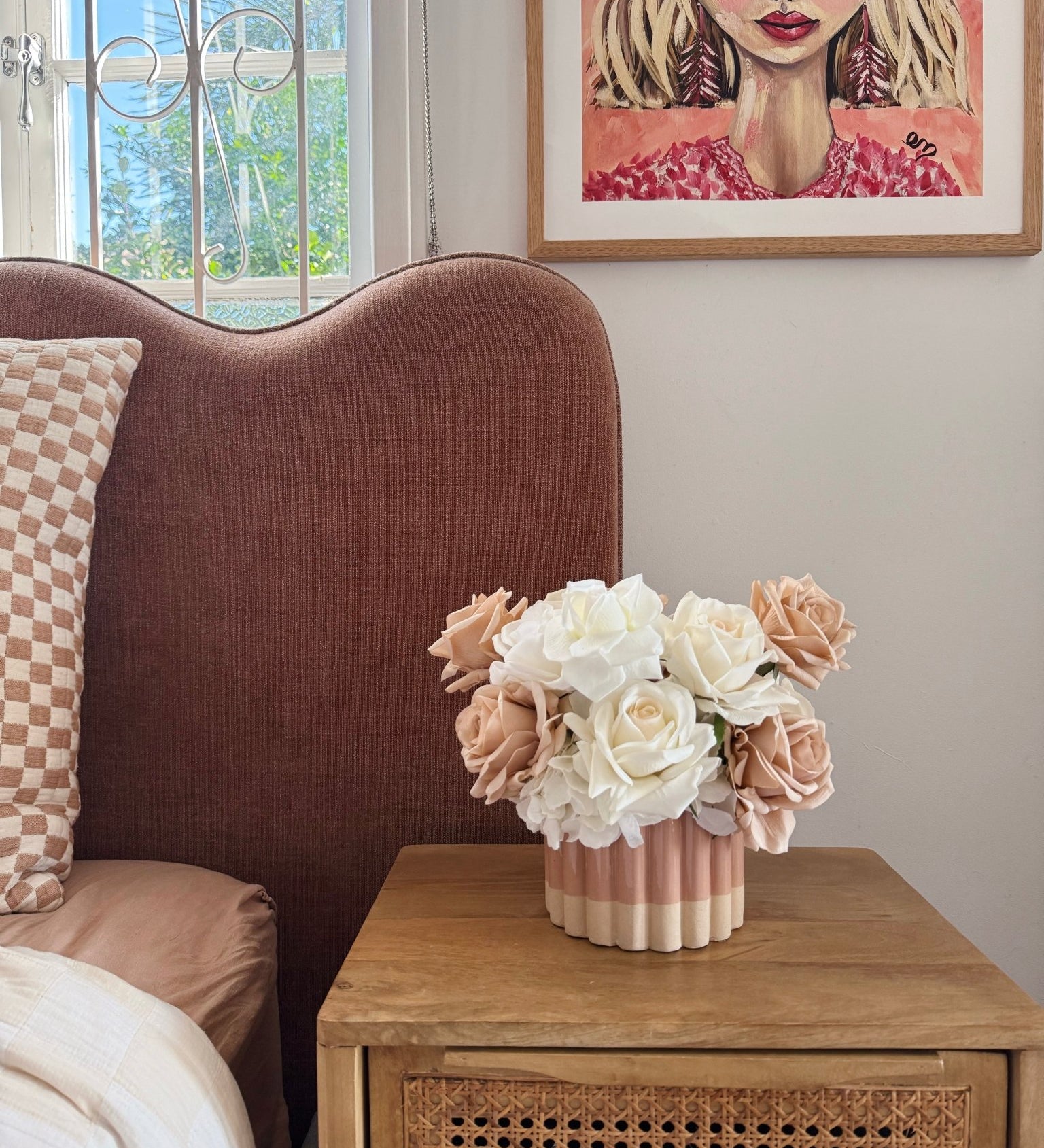 Artificial flowers Café Crème Arrangement (360 design) - Sonder + Stone Boutique