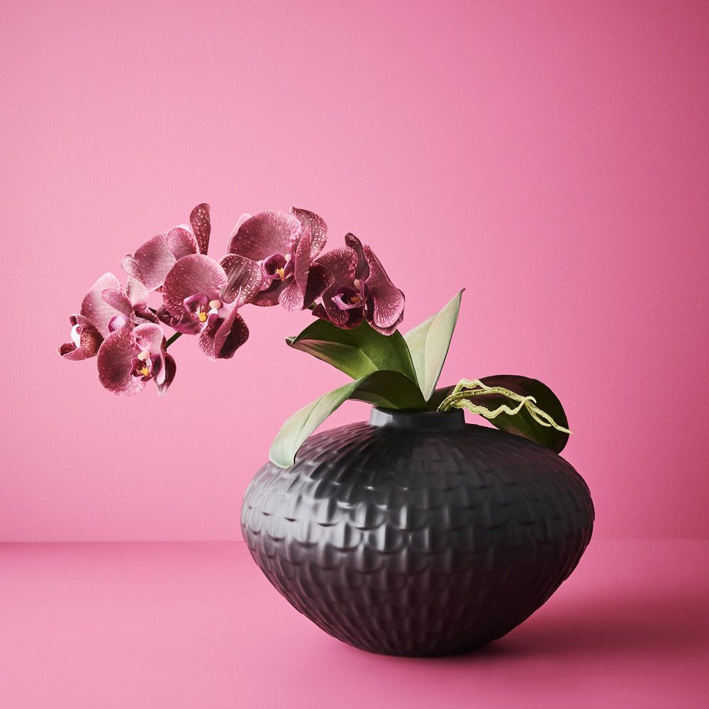Burgundy real-touch phalaenopsis orchid spray alt view 3