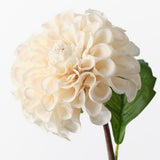 Cream real-touch pom pom dahlia alt view 2