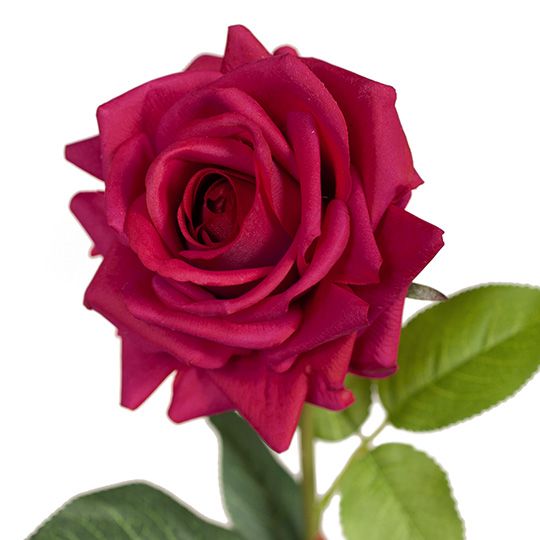 Burgundy real-touch rose stem alt view 2