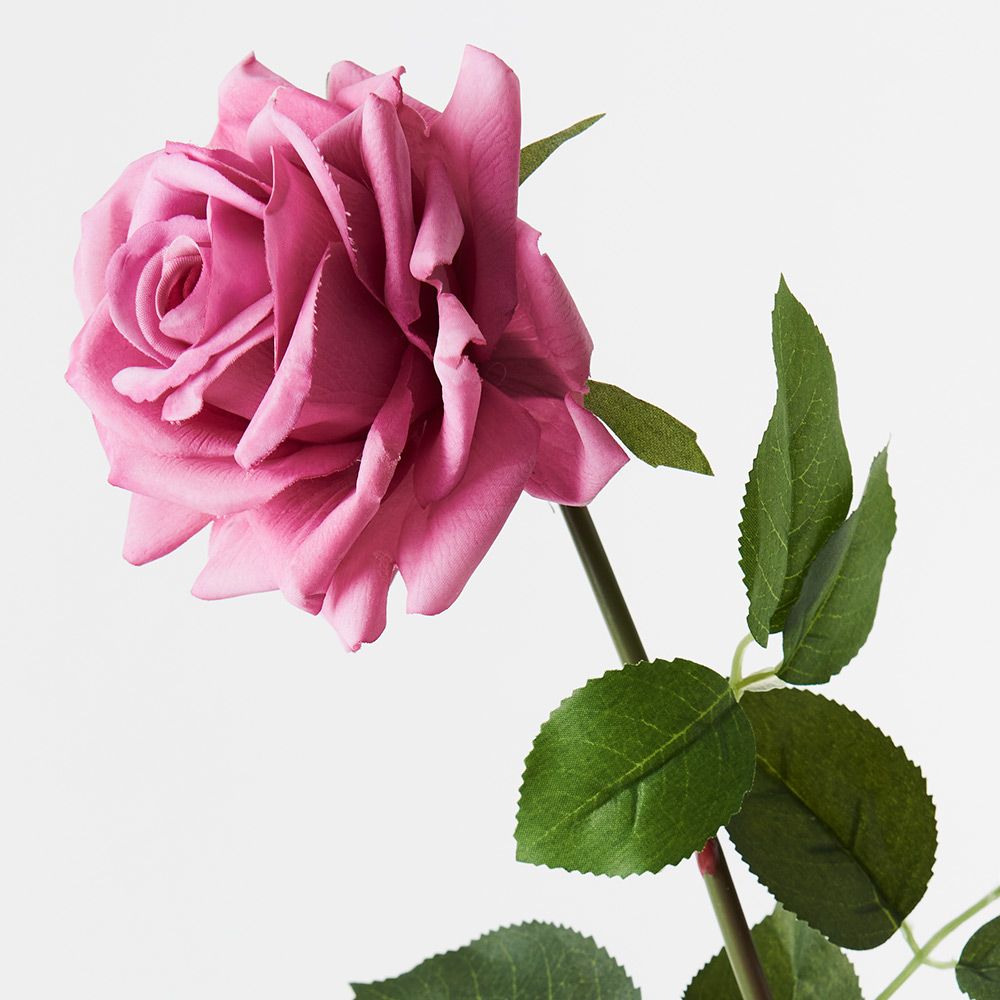 Mauve real-touch rose stem alt view 2