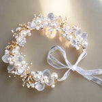 Flowergirl Crown - Princess Pearl - Premium Artificial Wedding Flowers by Sonder + Stone Boutique