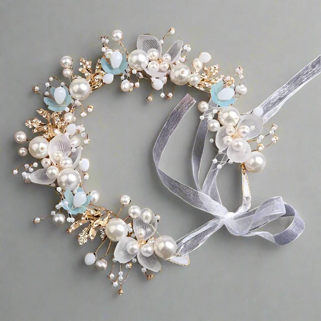 Flowergirl Crown - Princess Pearl - Premium Artificial Wedding Flowers by Sonder + Stone Boutique
