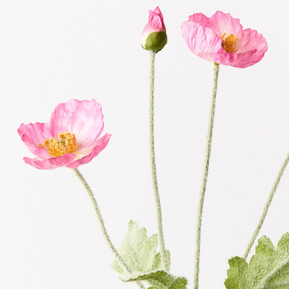 Iceland Poppy Spray - Fuschia - Premium Artificial Wedding Flowers by Sonder & Stone Boutique
