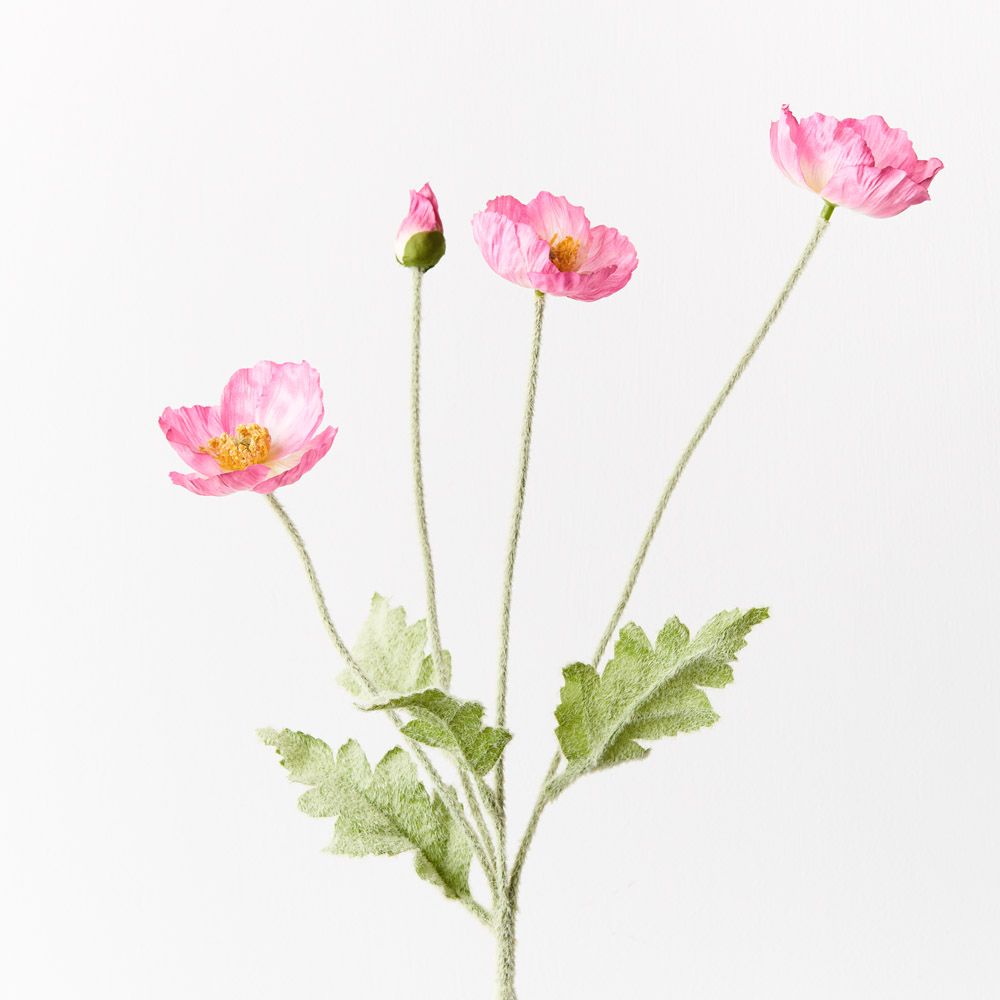 Iceland Poppy Spray - Fuschia - Premium Artificial Wedding Flowers by Sonder & Stone Boutique