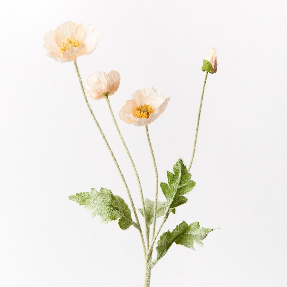 Iceland Poppy Spray - Peach - Premium Artificial Wedding Flowers by Sonder & Stone Boutique
