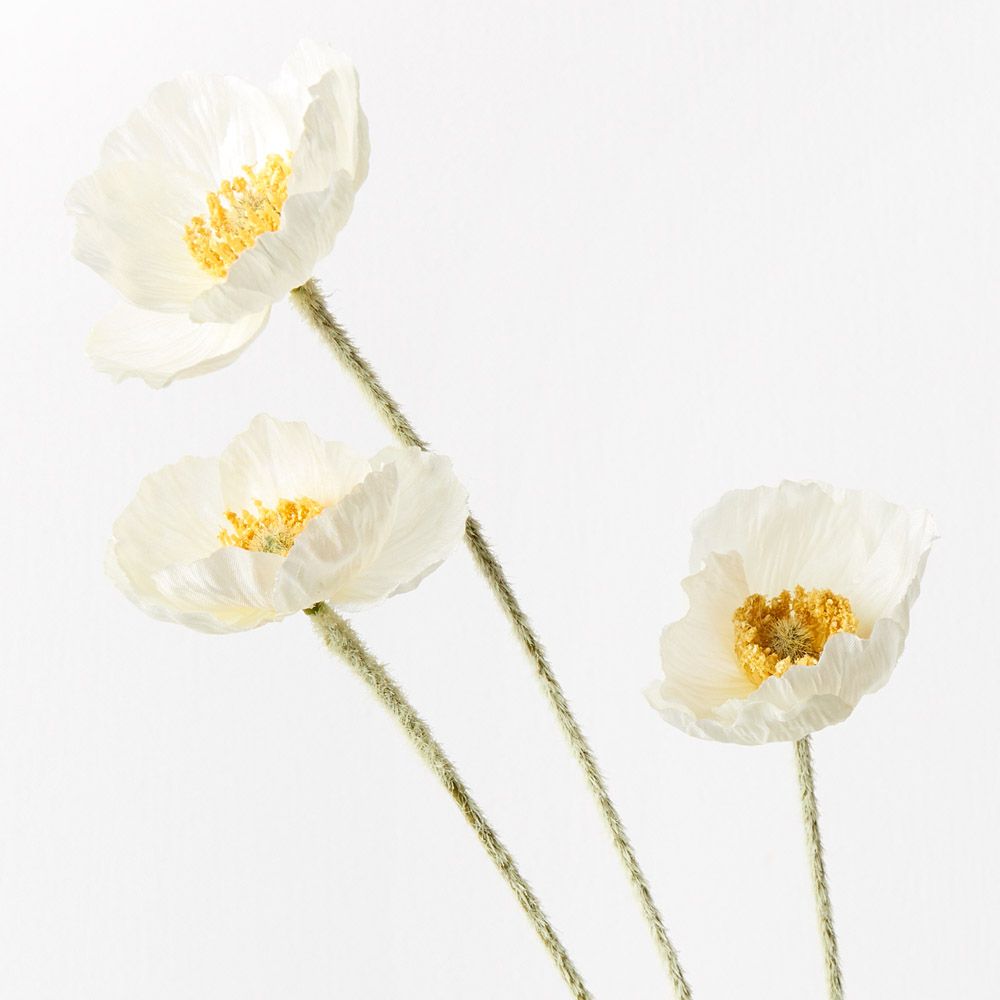 Iceland Poppy Spray - White - Premium Artificial Wedding Flowers by Sonder & Stone Boutique