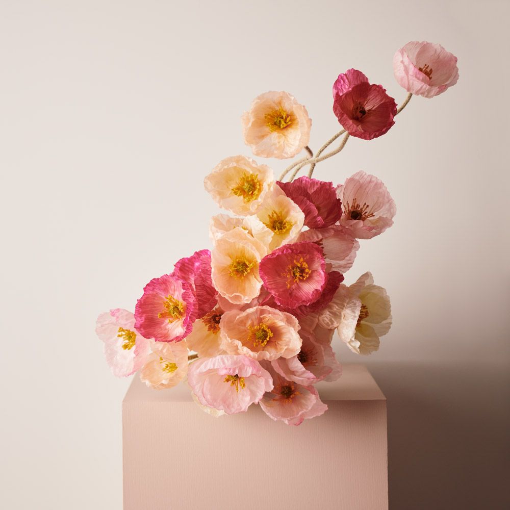 Iceland Poppy Stem - Peach - Premium Artificial Wedding Flowers by Sonder & Stone Boutique