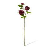 Real-Touch Austin Rose Spray - Burgundy - Premium Artificial Wedding Flowers by Sonder & Stone Boutique