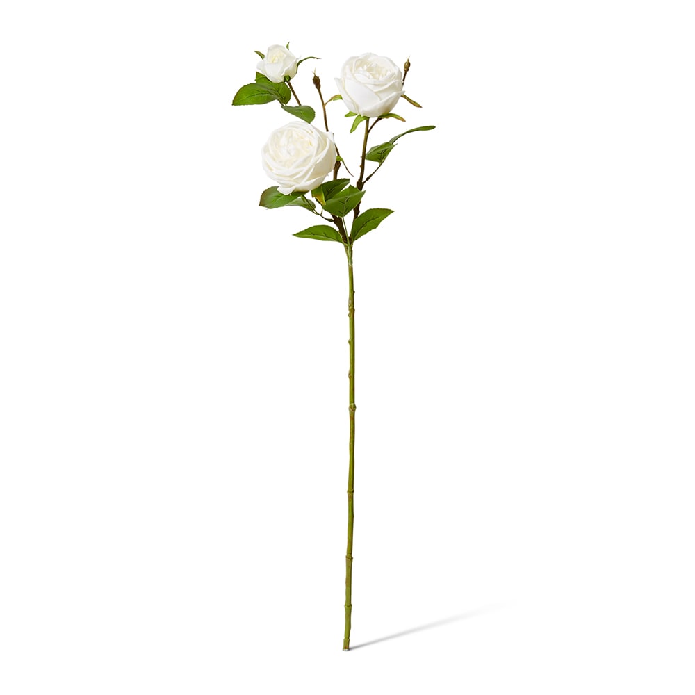 Real-Touch Austin Rose Spray - White - Premium Artificial Wedding Flowers by Sonder & Stone Boutique