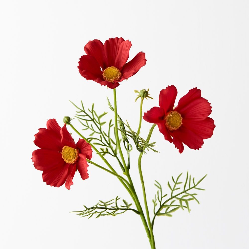 Real-Touch Cosmos Spray - Red - Premium Artificial Wedding Flowers by Sonder & Stone Boutique