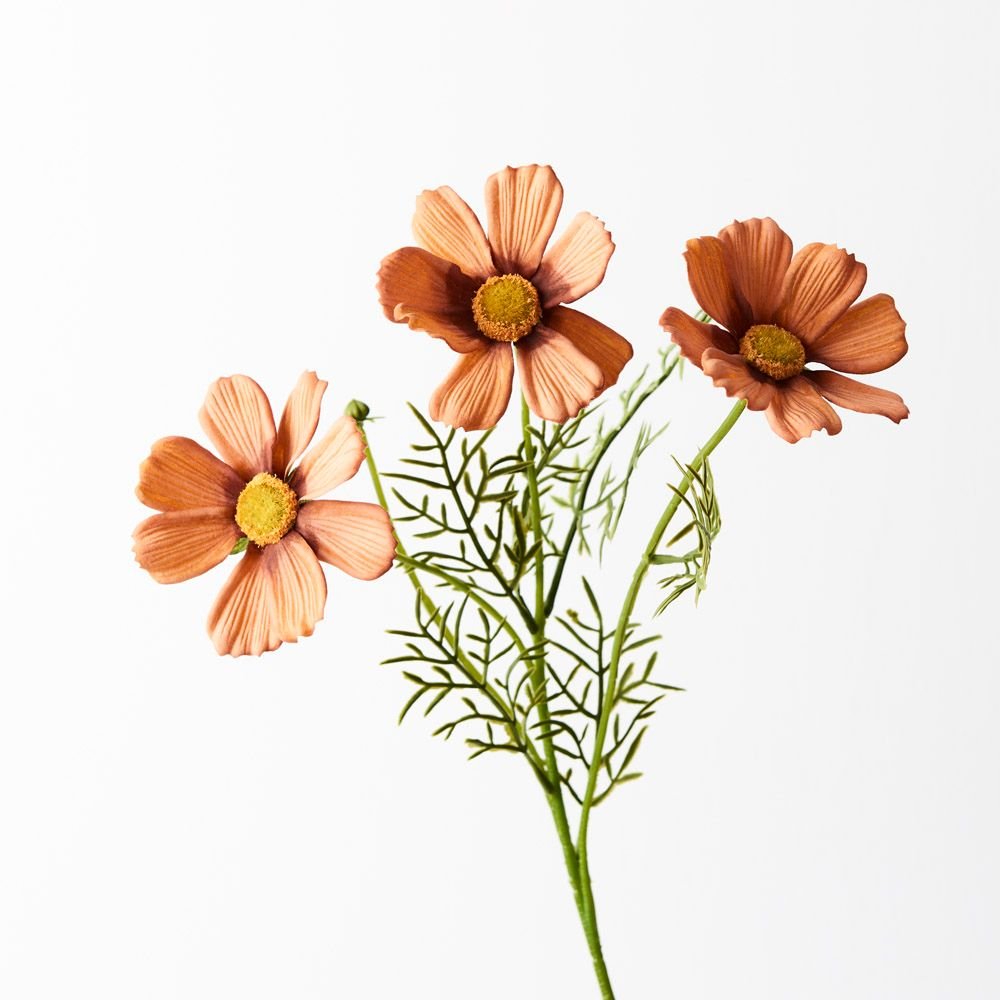 Real-Touch Cosmos Spray - Rust - Premium Artificial Wedding Flowers by Sonder & Stone Boutique