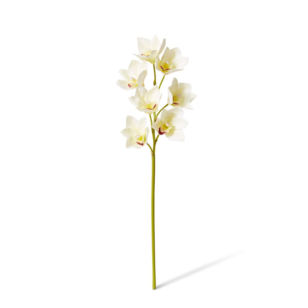 Real-Touch Cymbidium Orchid 58cm - White - Premium Artificial Wedding Flowers by Sonder & Stone Boutique
