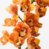 Real-Touch Cymbidium Orchid 83cm - Orange - Premium Artificial Wedding Flowers by Sonder & Stone Boutique