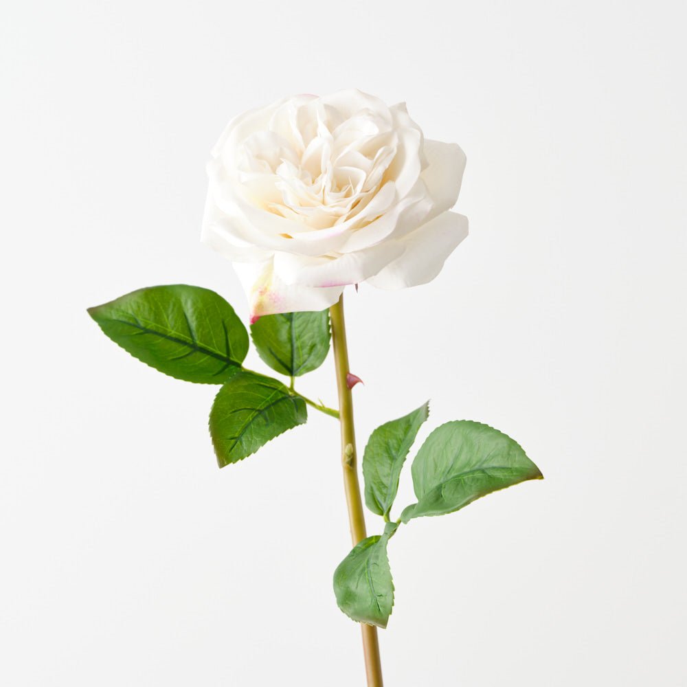 Real-Touch Florence Rose 61cm - White - Premium Artificial Wedding Flowers by Sonder & Stone Boutique