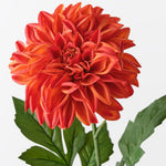 Real-Touch Large Pom Pom Dahlia - Burnt Orange - Premium Artificial Wedding Flowers by Sonder & Stone Boutique