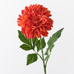 Real-Touch Large Pom Pom Dahlia - Burnt Orange - Premium Artificial Wedding Flowers by Sonder & Stone Boutique