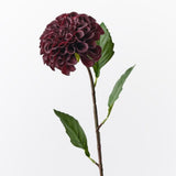 Real-Touch Pom Pom Dahlia - Black Plum - Premium Artificial Wedding Flowers by Sonder & Stone Boutique