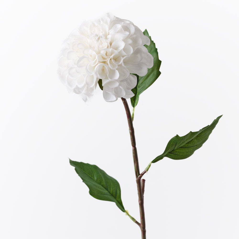 Real-Touch Pom Pom Dahlia - White - Premium Artificial Wedding Flowers by Sonder & Stone Boutique