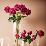 Real-Touch Rose Stem - Burgundy - Premium Artificial Wedding Flowers by Sonder & Stone Boutique