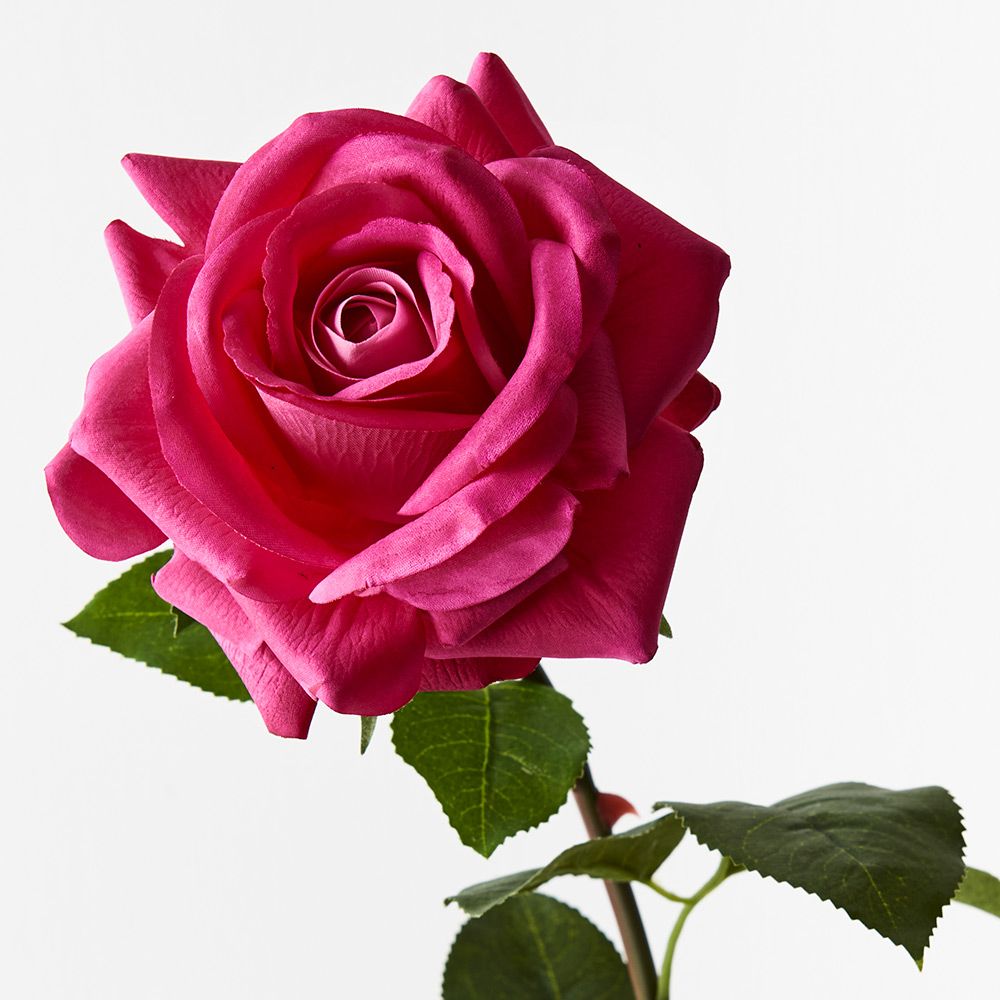 Real-Touch Rose Stem - Fuschia - Premium Artificial Wedding Flowers by Sonder & Stone Boutique