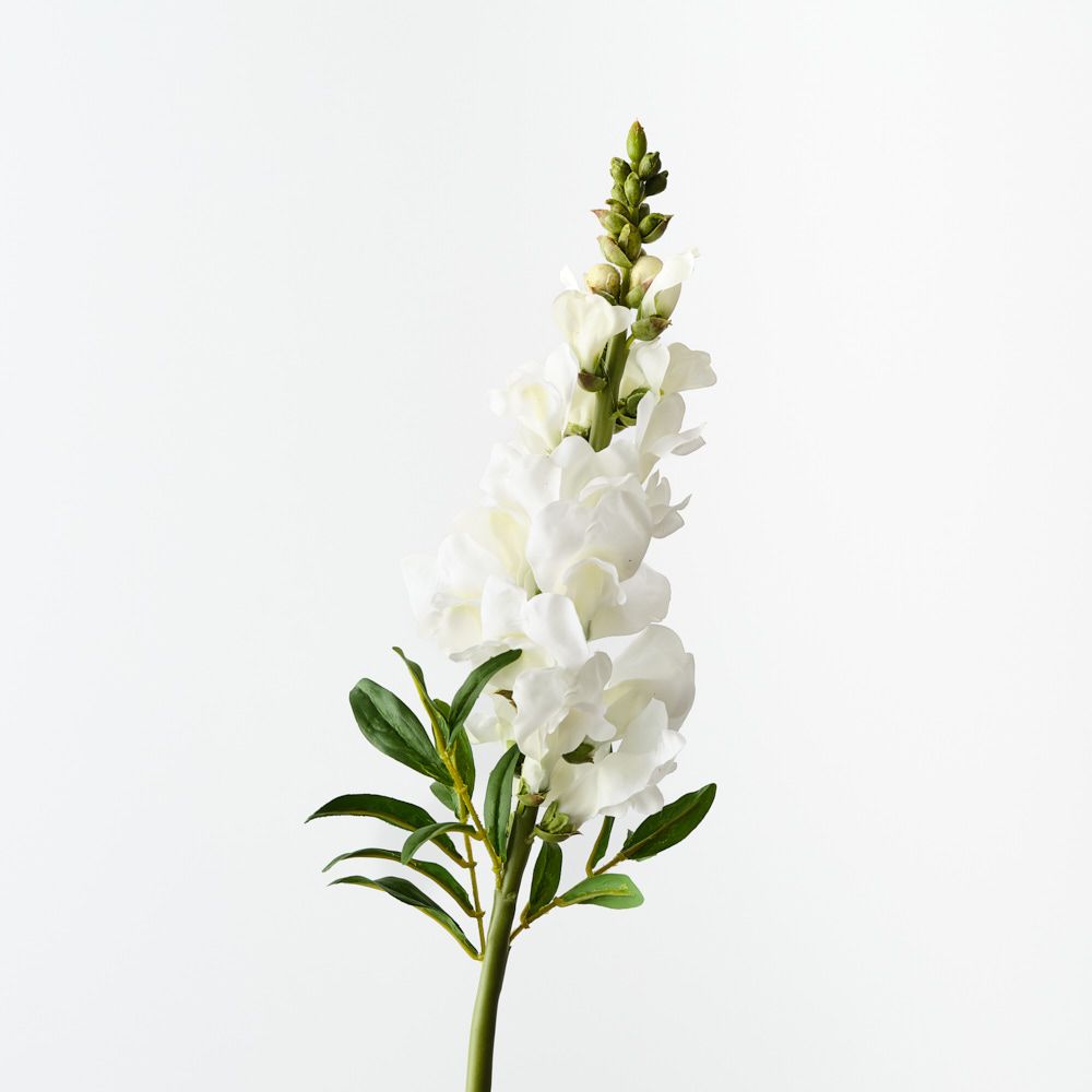 Real-Touch Snapdragon Stem - White - Premium Artificial Wedding Flowers by Sonder & Stone Boutique