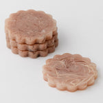 Artificial flowers Resin Coaster Set of 4 - Rosewood - Sonder + Stone Boutique