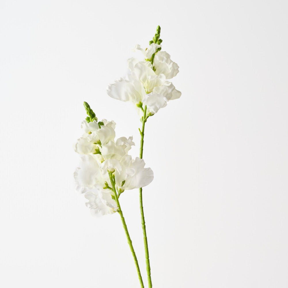 Snapdragon Spray 80cm - White - Premium Artificial Wedding Flowers by Sonder & Stone Boutique