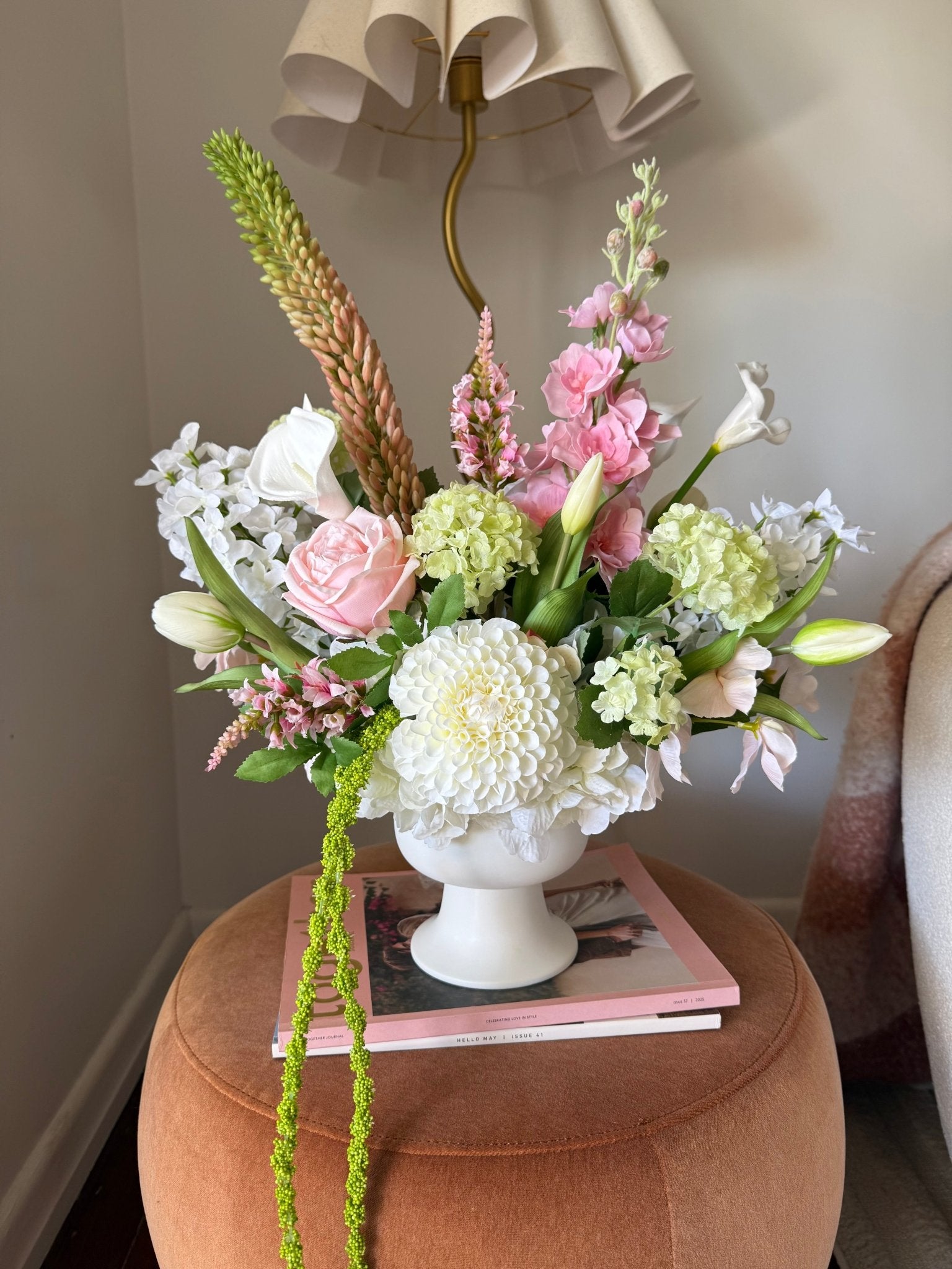 Sonder Centrepiece - Strawberry Matcha - Premium Artificial Wedding Flowers by Sonder & Stone Boutique
