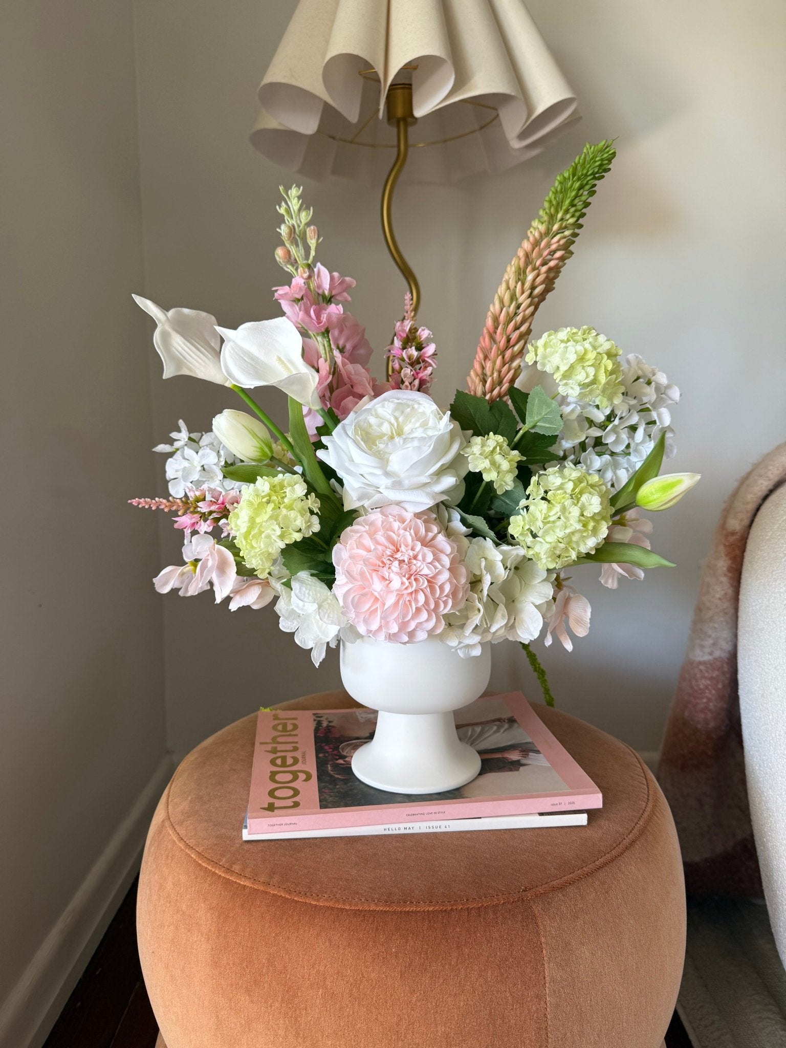 Sonder Centrepiece - Strawberry Matcha - Premium Artificial Wedding Flowers by Sonder & Stone Boutique