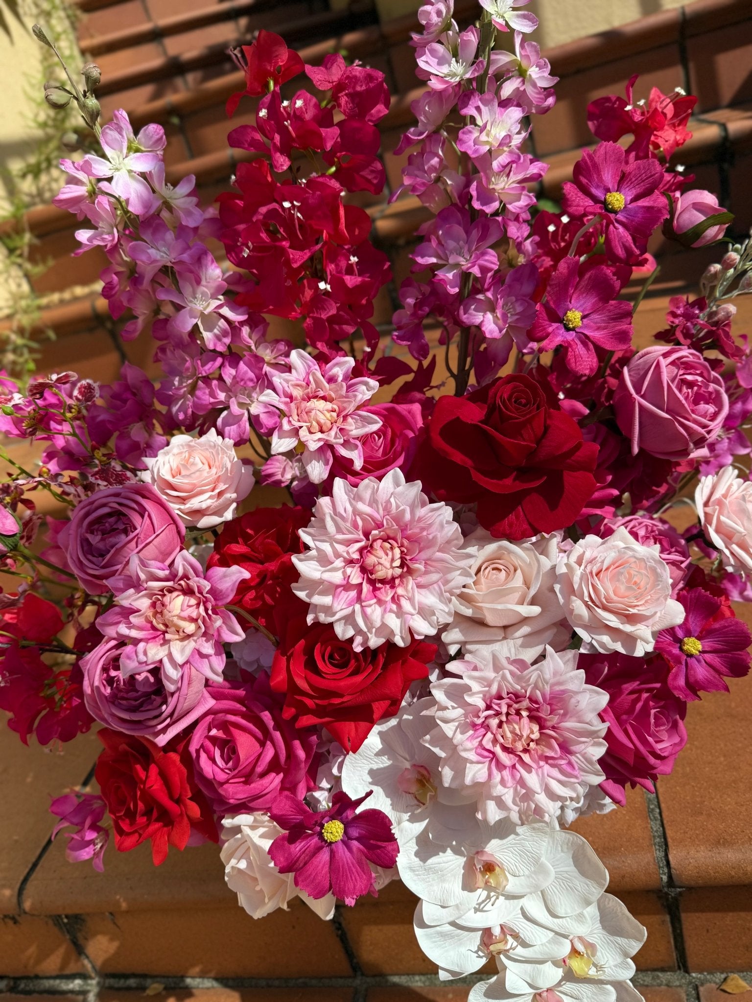 Sonder Wedding Arrangement - Bright + Bold - Sonder + Stone Boutique Artificial Wedding Flowers
