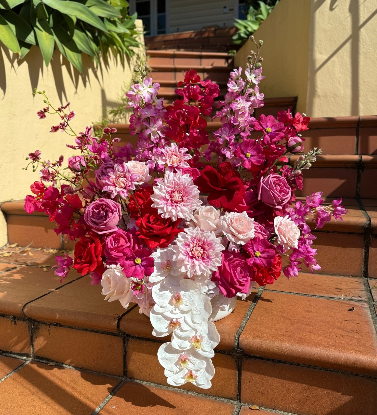 Sonder Wedding Arrangement - Bright + Bold - Sonder + Stone Boutique Artificial Wedding Flowers