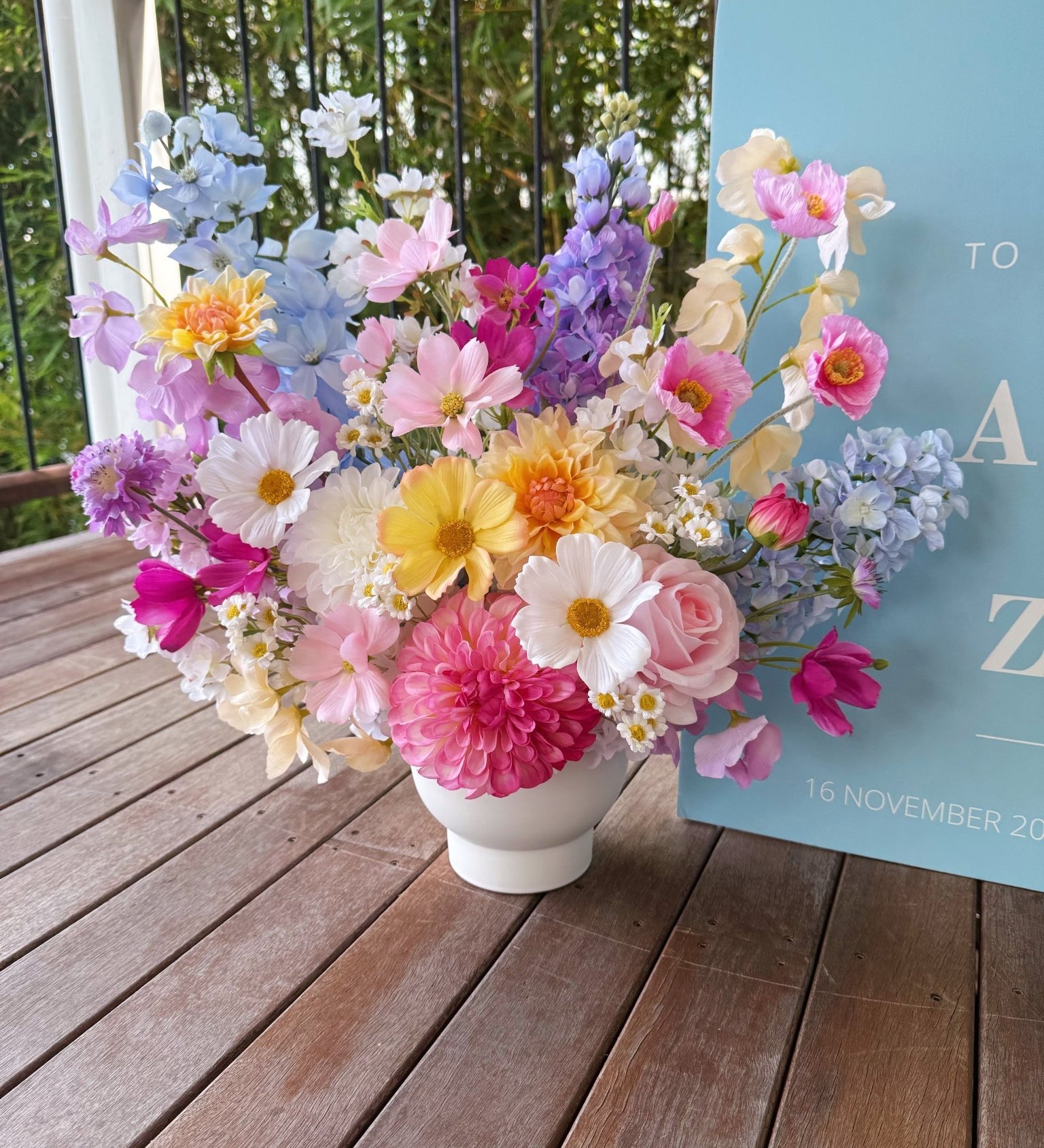 Sonder Wedding Arrangement - Cottage Garden - Sonder + Stone Boutique Artificial Wedding Flowers
